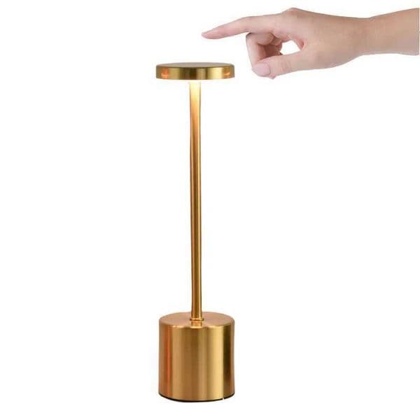 LED Aluminum Alloy Waterproof Rechargeable Desk Lamp Touch Dimming Metal Table Lamps For Bar Living Room Reading Camping Light Z250211