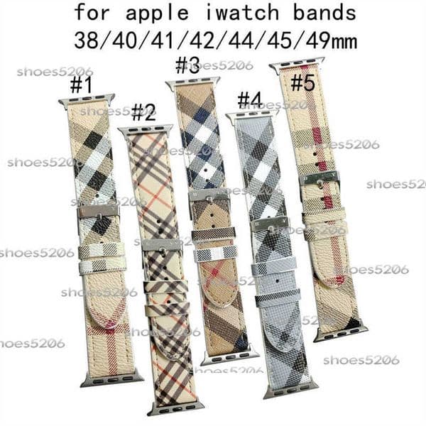 Smart Straps designer Applewatch Bands Buckle Leather for iWatch Luxurys Designer 38mm 40mm 41mm 42MM 44MM 45mm 49mm 4 5 6 7 8 9 Se Ultra Bracelet 6CWD
