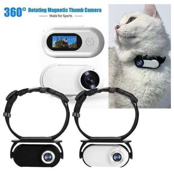 Cat collar camera for pet cameras and monitors with wide-angle lens mini portable stable motion body camera with I0T0 video X250210