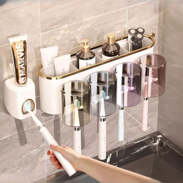 Features More Hygiene The cup is inverted and drained water drain faster and no humid. Punch Free The toothbrush holder comes 250208