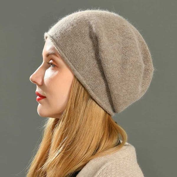 Wen Slouch Beanies Sklies High Quality Fem Solid Cashmere Wool Knit Beanie Hat Girl Winter Warm Bonnet Outdoor X250212