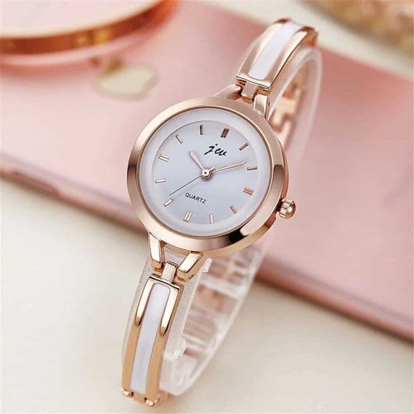 Fashion Stainless steel Bracelets quartz watch womenXJ250213
