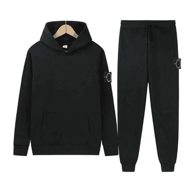 Stones Jacket Islands Hoodie Men's Fashion Simple Outdoor Jogging Tracksuits Women's Compass Badge Sweatshirts Vintage Pure Color Sets Jumpers Tracksuit 0B b1