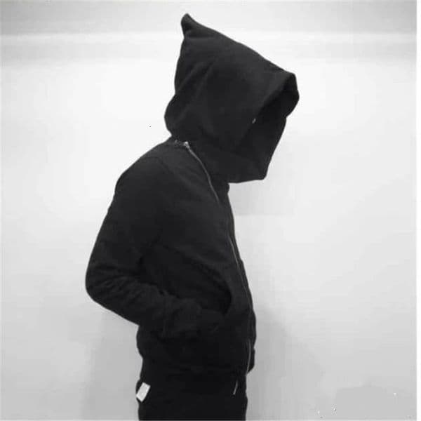 hooded mens zipper cardigan harajuku black sports shirt hip-hop style skateboarding street jacket hooded jacket 250210