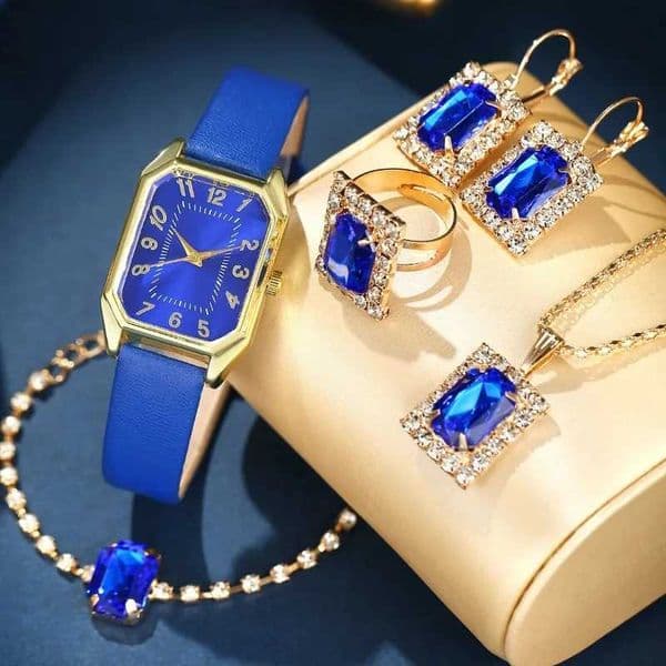 6/5/1PCS Luxury Fashion Square Womens Watches Brand Ladies Quartz Wristwatch Jewelry Set Classic Simple Watch Relgios FemininoXJ250213