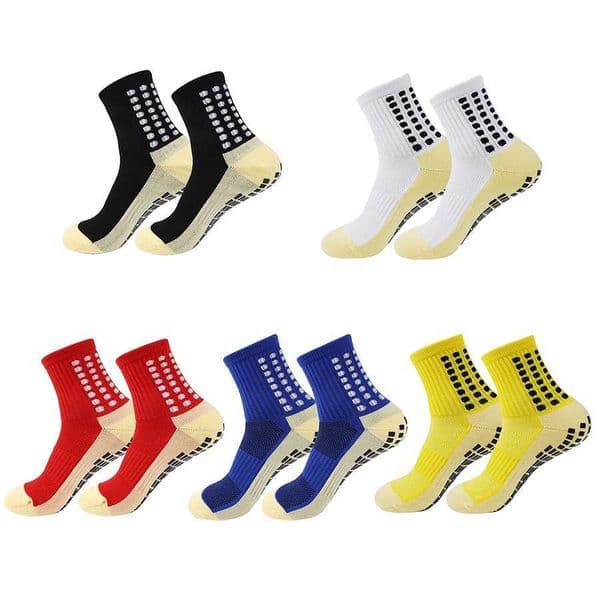 5 Pairs Football Socks Men Women Sports Socks Non-slip Silicone Bottom Soccer Outdoor Sport Running Cycling Grip SocksXJ250213