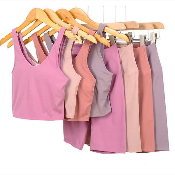 Women Yoga Two Piece Set Sports Bra with Suspender Straps and Matching Shorts Slim Fit Activewear Outfit Designer Fitness Jacket Set for Yoga Pilates and Workout