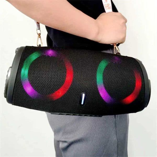 Portable Waterproof 100W High Power Speaker RGB Colorful Light Wireless Subwoofer 360 Stereo Surround TWS FM Boom Box Z250213