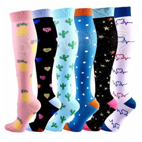 Compression Socks Blood Circulation Diabetes Pregnancy Varicose Socks Outdoor Mountaineering Travel Running Hiking Sports SocksXJ250213