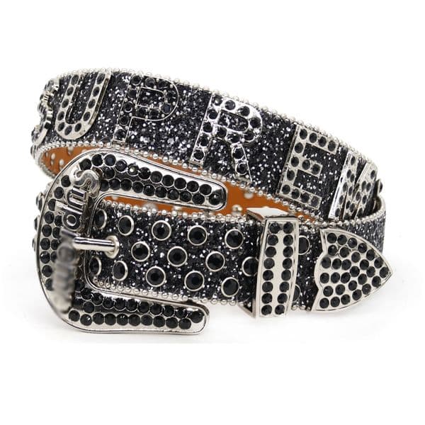 SUPER Gold Men's High Quality SUP Luxury Rhinestone Belt
