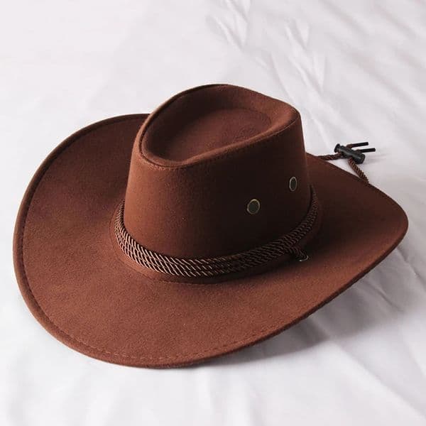 Solid Color Western Cowboy Hat Retro Wide Brim Jazz Hat Sun Protection Gift for Xmas Year Thanksgiving Valentine 250213