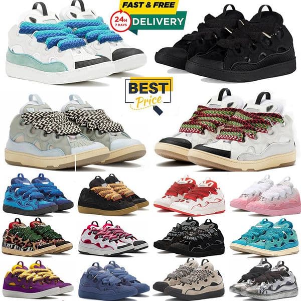 Casual Shoes Extraordinary Mesh Luxury Pink Embossed lavinshoes Paris Sneakers Rubber Purple Sliver Lace Up White and Black Curb Platform Cream Mens Womens
