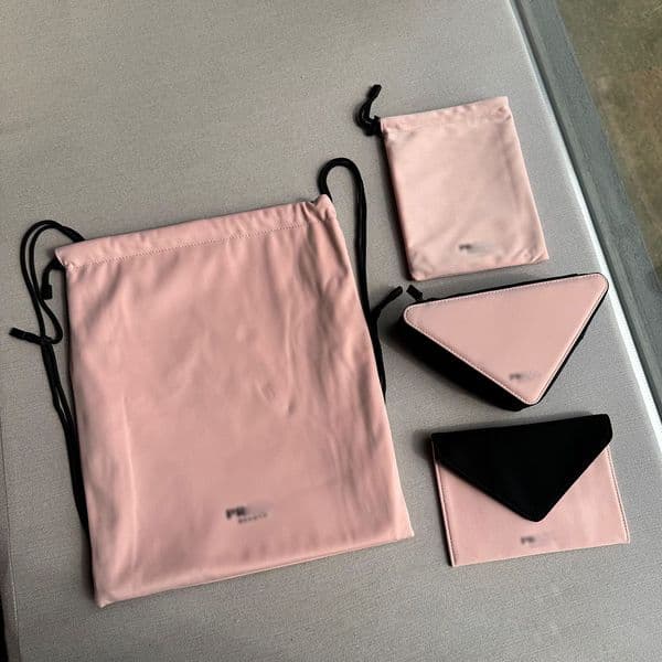 Designer Double Sided Reversible Drawstring Makeup Bag Classic Cosmetic Storage Pouch Portable Women Beauty Organizer Case