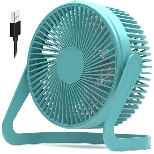 USB Fan 5 Inch Mini USB Desk Table Fan Personal Portable Desktop Cooling Fan Powered by USB PC Netbook for Camping Home Office Z250214