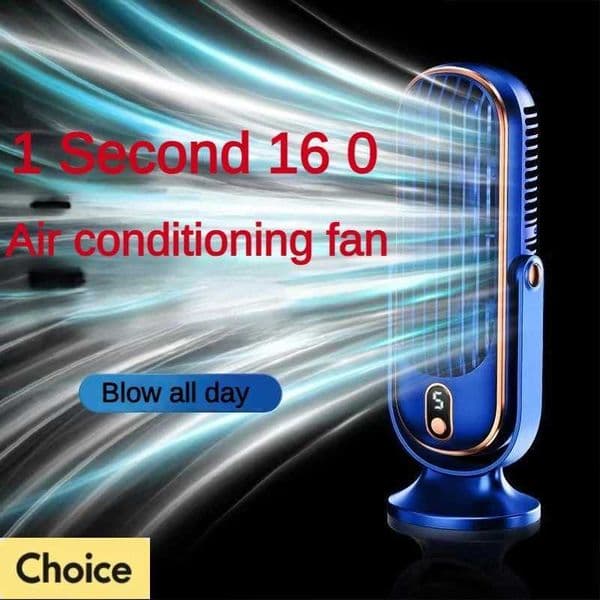 Home small air conditioner 720 degree adjustable hair dryer USB charging large battery dual motor portable air conditioner Z250214