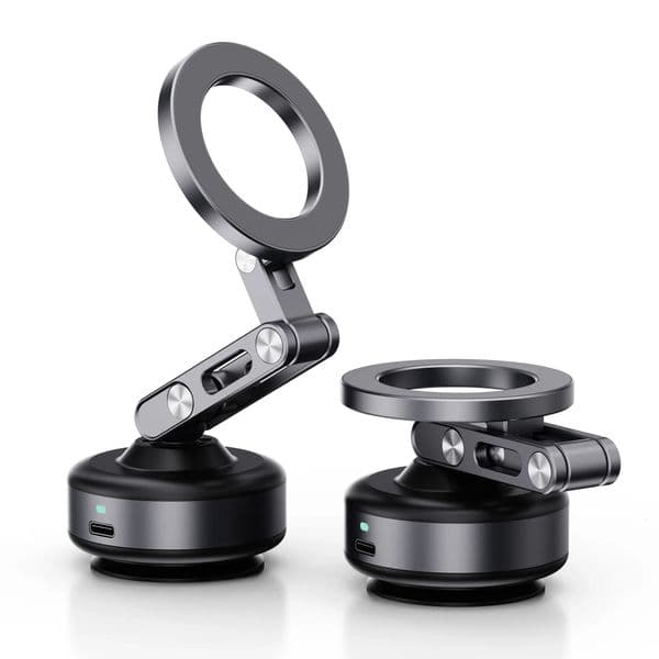 Magnetic Vacuum Adsorption Car Mount Mobile Phone Holder Foldable 360 Degree Rotation Aluminum Alloy Suitable for Smartphones 250221