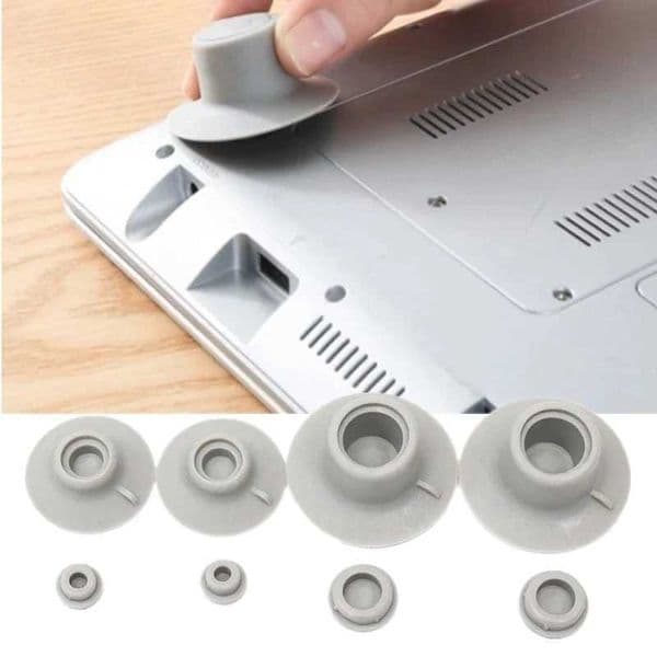 4pcs Laptop Cooling Stand Heat Reduction Pad For PC Laptops Soft Silicone Feet Holder Notebook port Height Increase BracketXJ250214