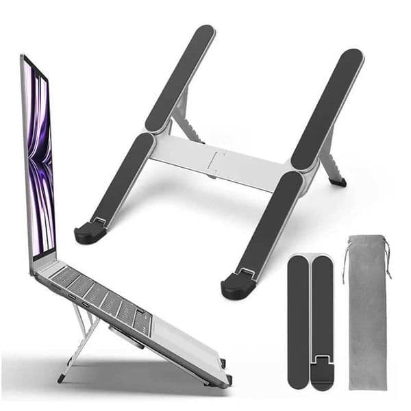 Height Adjustable Laptop Stand Aluminum Alloy for Macbook Tablet Notebook Stand Tablet Cooling Rack Foldable Mini Laptop HolderXJ250214