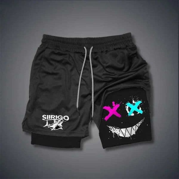 Mens breathable double layered shorts quick drying sports shorts for training running straight legs summer trends and noveltyXJ250213