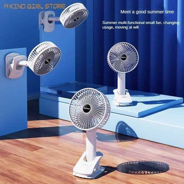 Portable Handheld Fan usb Rechargeable Small Wall mounted Table clip Mini Handheld Electric Fan Desktop for Home Z250214