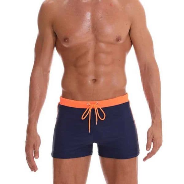Sports Mens Boxer Shorts Plain Color Fake Beach Stitching Nylon Comfortable Fashion Lace-up Swimming Trunks Men Z260312