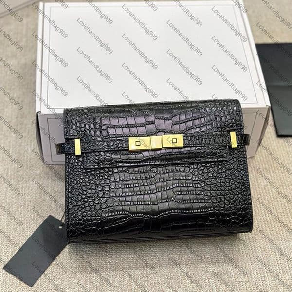 Designer shoulder bag leather flap crossbody bag women Crocodile handbag manhattan series