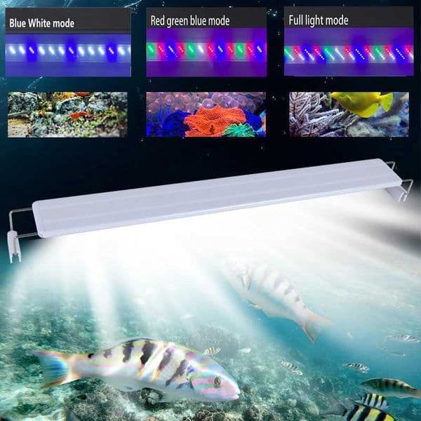 WRGB New 6 Row Super Slim LEDs Aquarium Lighting Aquatic Plant Light 18-48CM Extensible Dimmable Clip on Lamp For Fish Tank EU Z250214