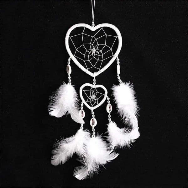 New Indian Ann Style Love Heart Feather Dream Catcher Wind Chimes Car Interior Wall Dream Catcher Ornaments Ins Dream Catcher W250214