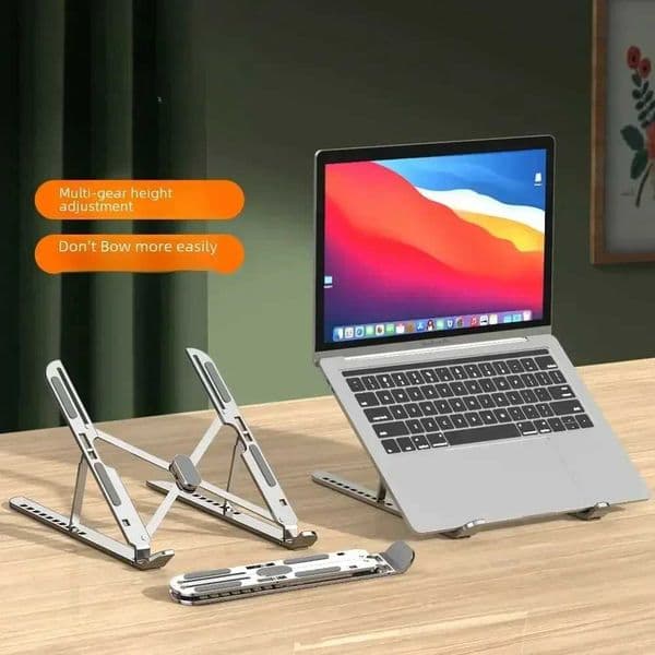 Foldable Desk Laptops Stand Metal Alloy Aluminum Notebook Adjustable Portable Laptop Holder port for Ipad Tablet MacbookXJ250214