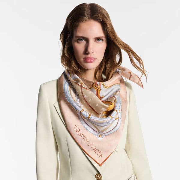 Print Silk Letters Designer Scarf Headband for Women Fashion Long Handle Bag Scarves Shoulder Tote Lage Ribbon Head Wraps 90X90cm