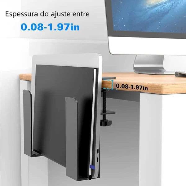 Under Table Laptop Holder Portable Notebook Storage Shelf Rack Desk Side Bracket Clamp Stand Desktop Organizer For Home OfficeXJ250214
