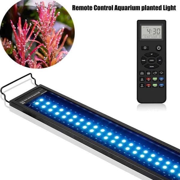 24-36inchRemote Control Aquarium Light with Timer Full Spectrum Fish Tank Light with Weather Mode RGBW LED Lamp for fresh Plants Z250214