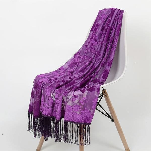 Fashion Women Cut Flowers Hollow Lace Gradient Flower Silk Scarf Spring Shawls and Wraps Towel Femme Beach Shawls 250213