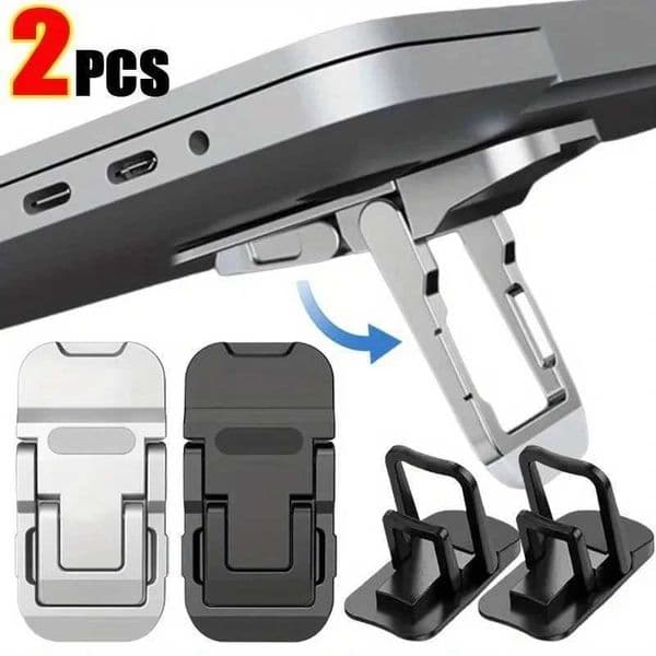 Adjustable Mini Laptop Stand Ultra-thin Foldable Phone Stand Portable Laptops Holder Self-Adhesive Invisible Notebook KickstandXJ250214