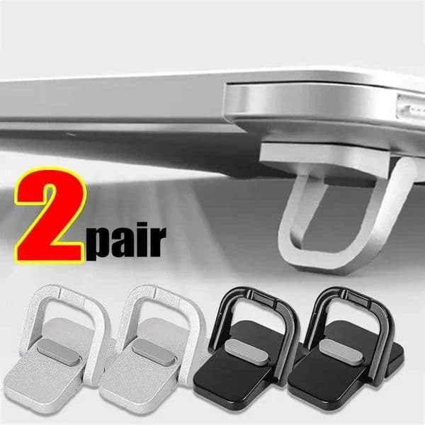 1/2Pairs Metal Foldable Laptop Stand Non-slip Base Bracket port for Macbook Pro Air PC Laptop Mini Invisible Cooling FeetXJ250214