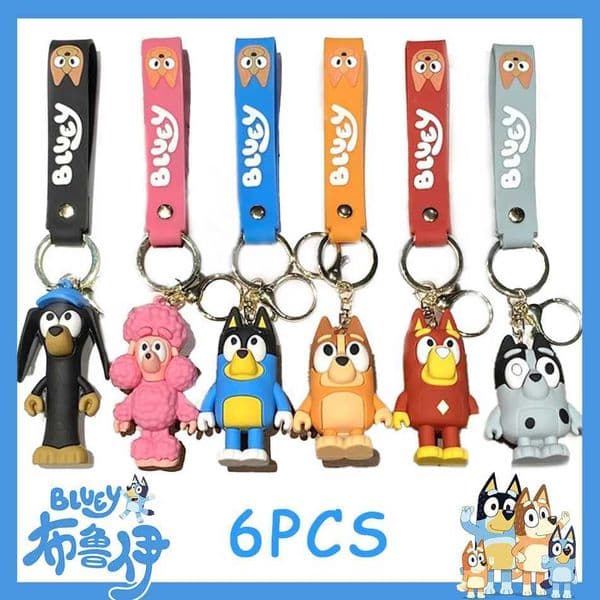 Cartoon Bluey Family Doll Creative Car Chain Keychain Bag Pendant Exquisite Small Gift Childrens Backpack Pendant Couple Gift Toysale31XR