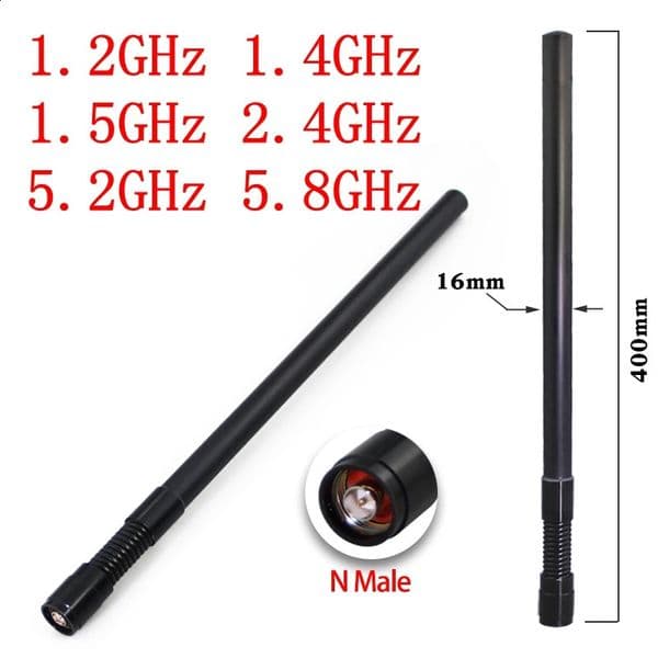Spring damping antenna N head 1.2GHz 1.4GHz 1.5GHz 2.4GHz 5.2GHz 5.8GHz antenna UAV interference module antenna High power 250221