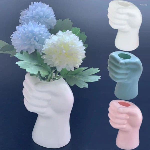 Vases 2 Pcs Modern Decorative Prosthetic Hand Flower Vase Delicate Break-resistant Human Body Handicraft Plastic Living Room