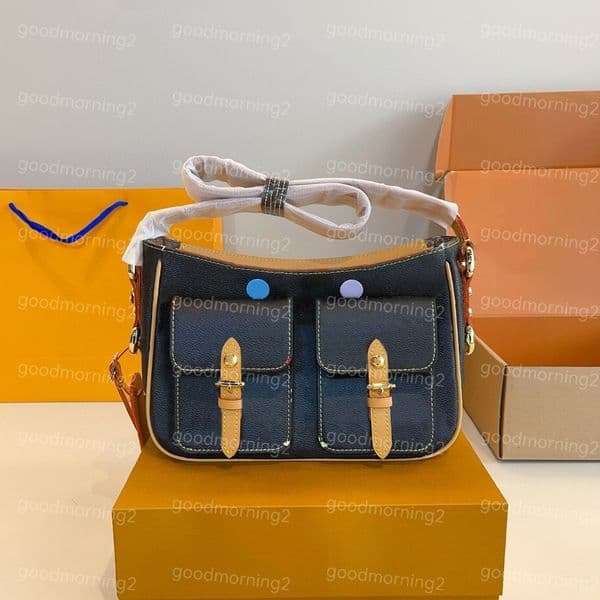 Vintage Underarm Shoulder Bag Hobo Handbag 2025 Luxury Designer Brand Purses Smile Bag Zipper Pocket with 3D Buckle Small Pockets Colorful Letter Pattern Design