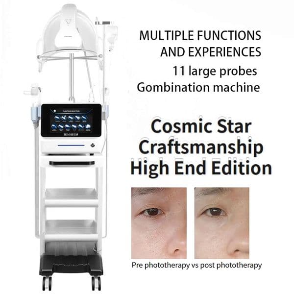 2025 Cosmic Star 11 in 1 Hydradermabrasion H500 Upgrade Oxygen Bubble Face Exfoliating Suction Blackhead Removal Deep Cleaning Aqua Peeling Machine