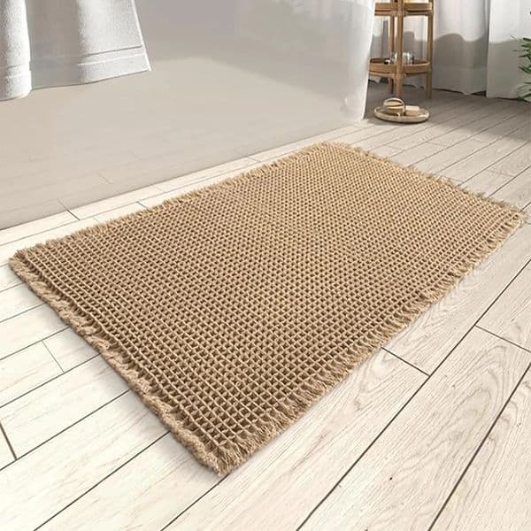 1 PCS Waffle Bath Mat Washable Bathroom Rugs NonSlip Super Absorbent Soft Shower for BathroomTub and 17x24 Inch 250214