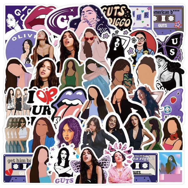 52 new GUTS album stickers, personalized and creative mobile skateboard decoration stickers