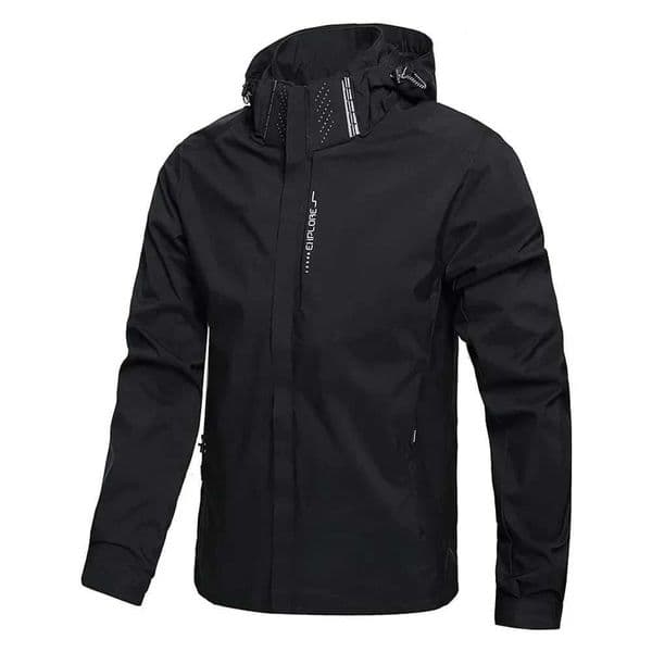 Mens Waterproof Rain Jacket Lightweight Outer Hooded Outdoor Raincoat Hiking Windproof Jacket Climbing Outdoor Jackets W250217