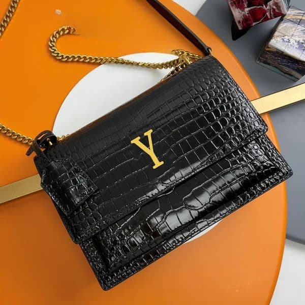 12A Handbags Shoulder s Designer Bags metal chain gold sier women Genuine Leather bag Flip cover diagonal Messenger Crossbody Handbag sunset Purse