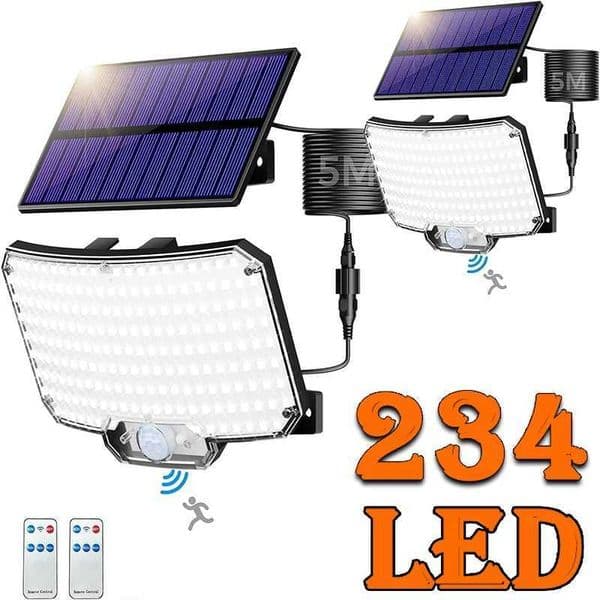 Solar Light Outdoor Super Bright Motion Sensor Solar Strong Power LED Garden Wall Lamp IP65 Waterproof 3 Working Mode X250218