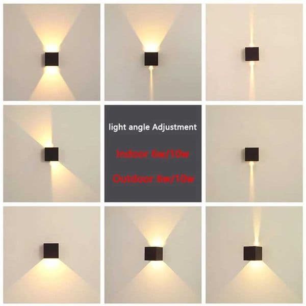 6W/10W LED Wall Light Outdoor Waterproof IP65 Porch Garden Wall Lamp Indoor Bedroom Bedside Decoration Lighting Lamp Aluminum Z250218