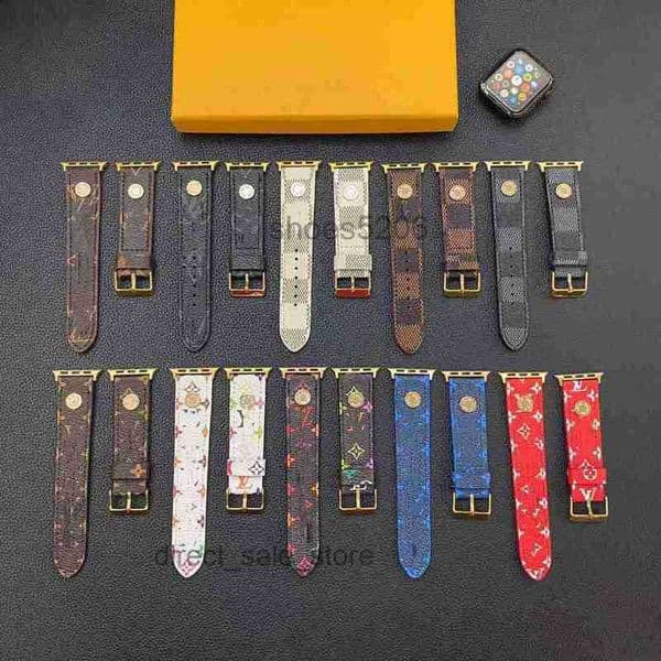 Smart Straps designer Designer Watch Straps Luxury PU Leather Print Pattern for Watches Series 2-7 38mm-49mm MKNS