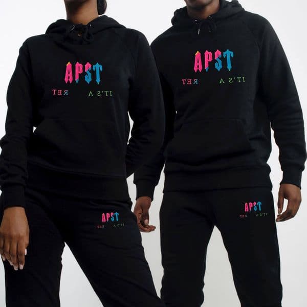 Designer Mens Tracksuit Gradient Colors Letters Hoodie Elastic Waist Sweatpants Casual Couple Clothing