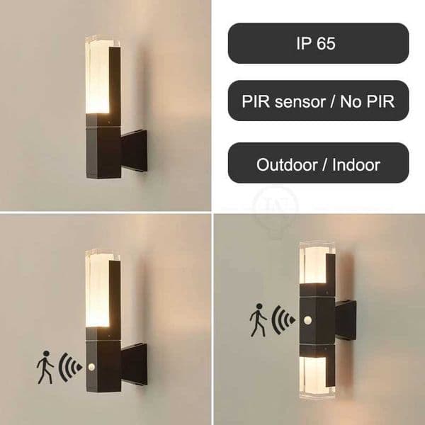 Outdoor LED Light With Pir Sensor For Home Door Porch Fence Garden Wall Lamp LED Outdoor Lighting Waterproof Wall Light IP65 Z250218