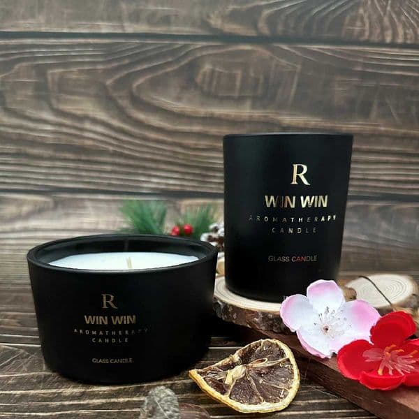Lavender/Velvet Rose Black Cup Size Cup Aromatherapy Candle Bedroom Fragrance Candle Hand Gift Smokeless Soybean Wax Candle X250218